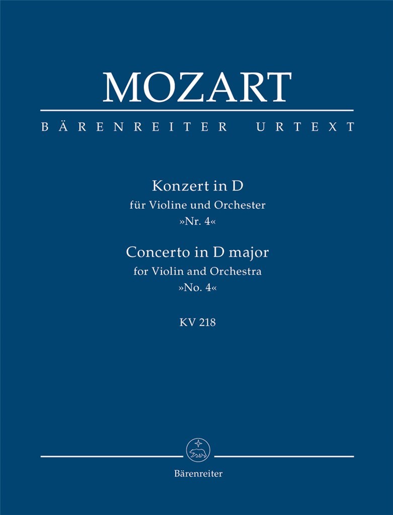 Violin Concerto 4 K218 Study score